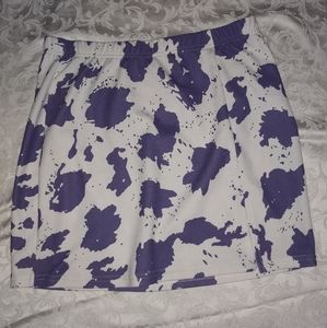 Cow Print Miniskirt
